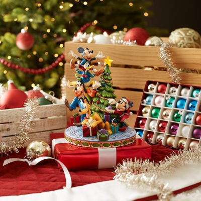 Jim Shore | Disney The Fab Five Decorating The Christmas Tree Illuminated Figurine