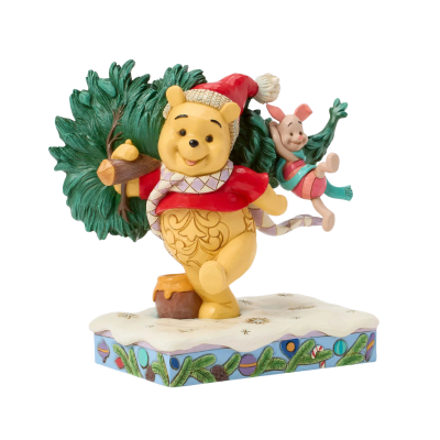 Jim Shore | Disney Winnie The Pooh 'Pooh & Pigglet Christmas Tree' Figurine