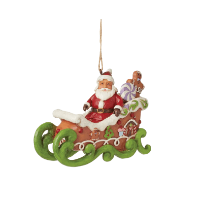 Jim Shore | Gingerbread Christmas Sleigh Ornament