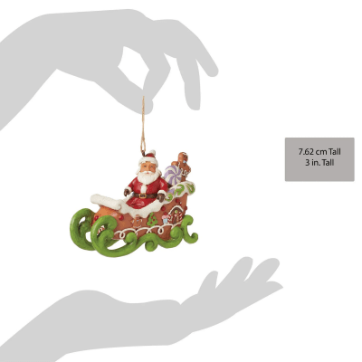 Jim Shore | Gingerbread Christmas Sleigh Ornament