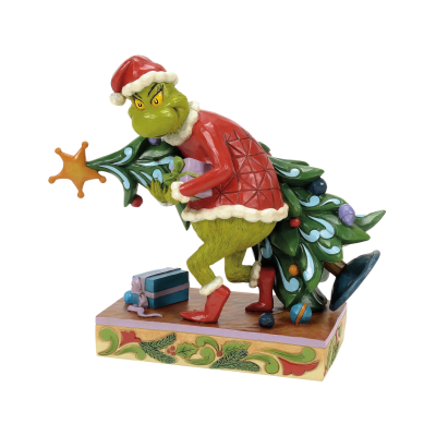 Jim Shore | Grinch Carrying/Stealing Christmas Tree Figurine