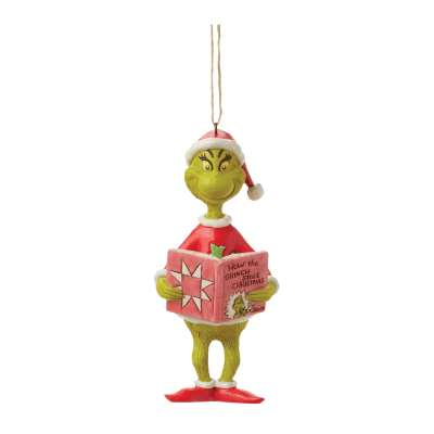 Jim Shore | Grinch with Book Ornament