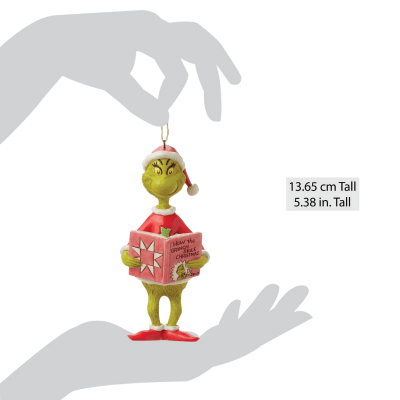 Jim Shore | Grinch with Book Ornament