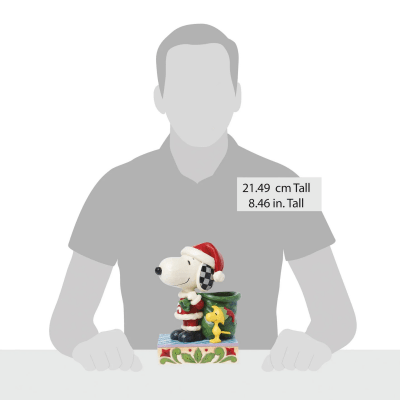 Jim Shore | Peanuts® Santa Snoopy & Elf Woodstock Figurine