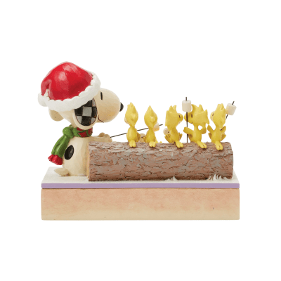 Jim Shore | Peanuts® Santa Snoopy & Woodstock Roasting Illuminated Figurine