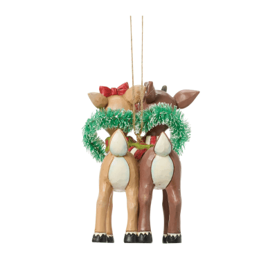 Jim Shore | Rudolph the Red-Nosed Reindeer 'Rudolph & Clarice Heart' Ornament