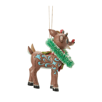 Jim Shore | Rudolph the Red-Nosed Reindeer 'Rudolph & Clarice Heart' Ornament