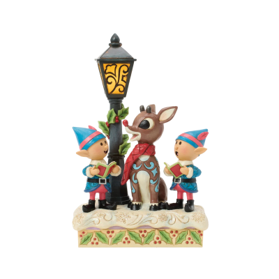 Jim Shore | Rudolph the Red-Nosed Reindeer 'Rudolph and Elves Caroling' Figurine