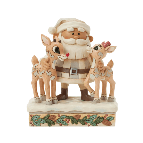 Jim Shore | Rudolph the Red-Nosed Reindeer 'Woodland Santa with Reindeers' Figurine