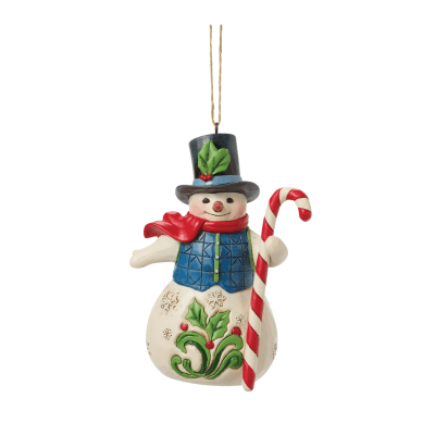 Jim Shore | Snowman with Candy Cane Ornament