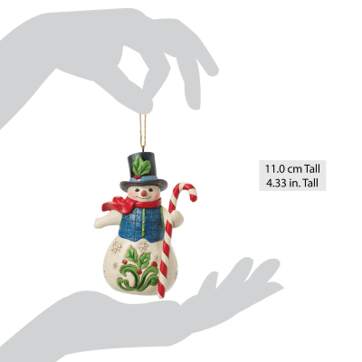 Jim Shore | Snowman with Candy Cane Ornament