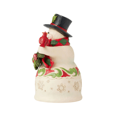 Jim Shore | Snowman with Garland and Cardinal Figurine