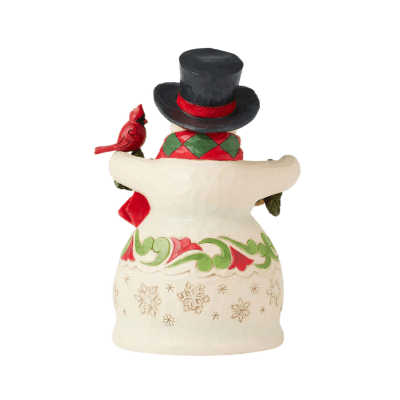 Jim Shore | Snowman with Garland and Cardinal Figurine