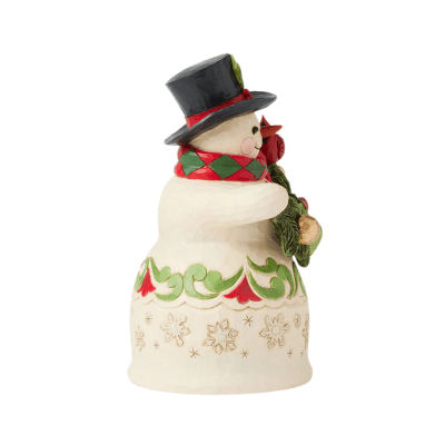 Jim Shore | Snowman with Garland and Cardinal Figurine