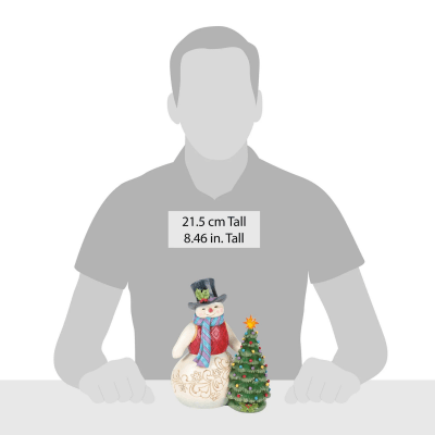 Jim Shore | Snowman with Vintage LED Tree Figurine