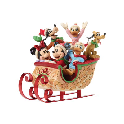 Jim Shore | Disney Mickey & Friends Christmas Sleigh Figurine