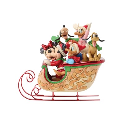 Jim Shore | Disney Mickey & Friends Christmas Sleigh Figurine