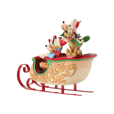 Jim Shore | Disney Mickey & Friends Christmas Sleigh Figurine