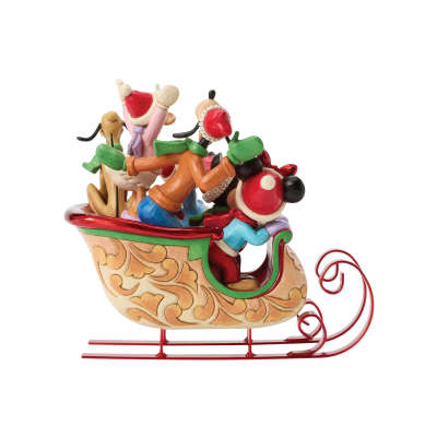 Jim Shore | Disney Mickey & Friends Christmas Sleigh Figurine