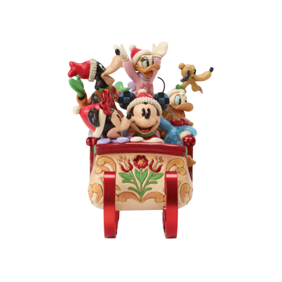 Jim Shore | Disney Mickey & Friends Christmas Sleigh Figurine