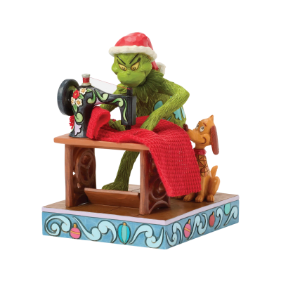 Jim Shore | Grinch Sewing Santa Suit Figurine
