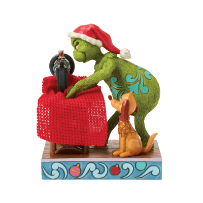Jim Shore | Grinch Sewing Santa Suit Figurine