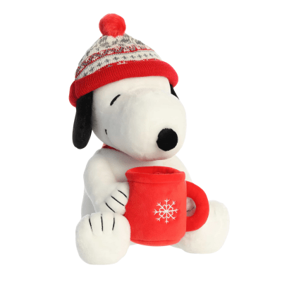 Aurora® Peanuts® Winter Hat Snoopy With Mug Plush
