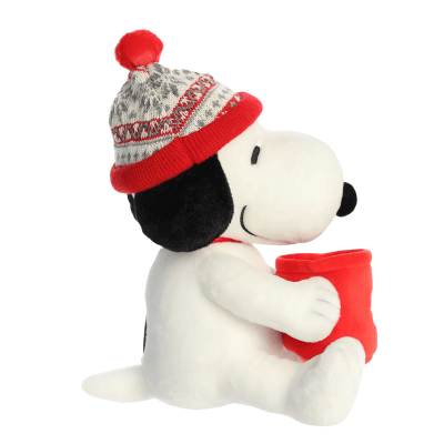 Aurora® Peanuts® Winter Hat Snoopy With Mug Plush