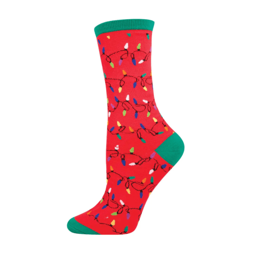 Socksmith Women's 'Christmas Lights' Red Socks