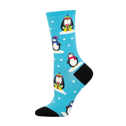 Socksmith Women's 'Christmas Penguins' Blue Socks
