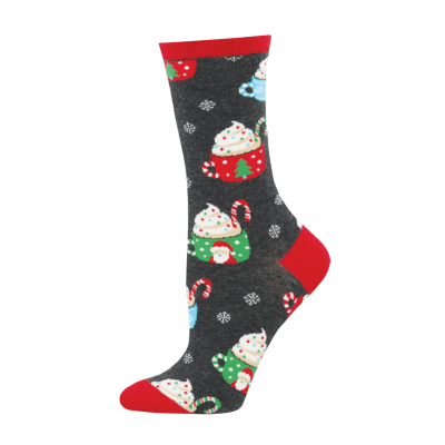 Socksmith Women's 'Cocoa Christmas' Charcoal Heather Socks