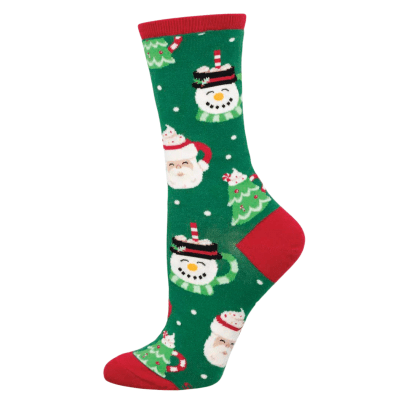 Socksmith Women's 'Christmas A Cup Of Holiday Cheer' Green Socks