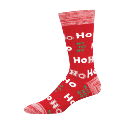 Socksmith Men's 'Christmas Ho Ho Ho' Red Socks