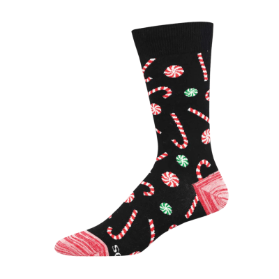 Socksmith Men's 'Minty Fresh Christmas' Black Socks
