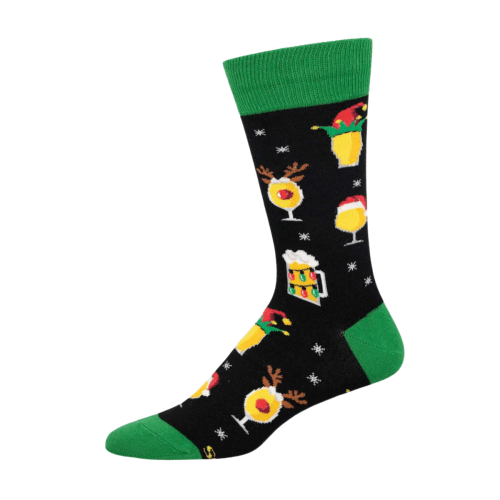 Socksmith Men's 'Christmas Beer Fest' Black Socks