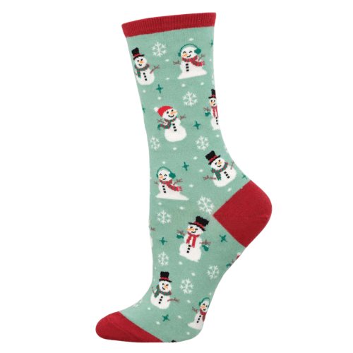 Socksmith Women's 'Winter Snowman' Mint Socks