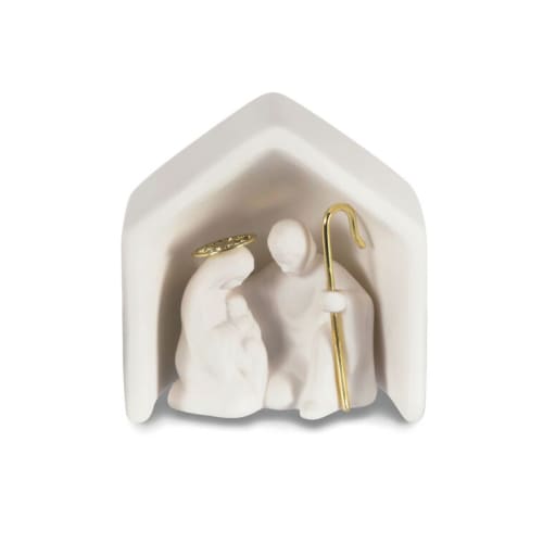 Miniature Porcelain Nativity Figurines, Set of 2
