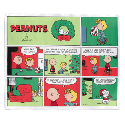Peanuts® Christmas Comic Strip Throw Blanket