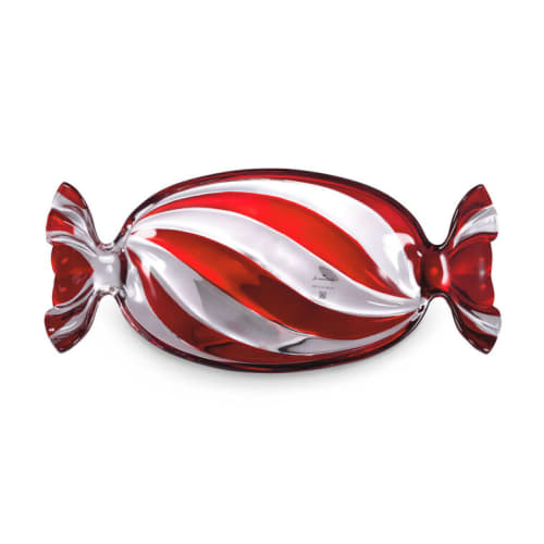 Wrapped Peppermint Candy-Shaped Serving Dish