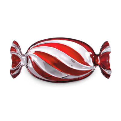 Wrapped Peppermint Candy-Shaped Serving Dish