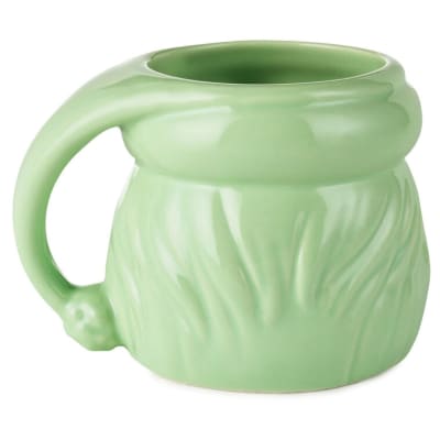 Mint Green Sculpted Santa Mug