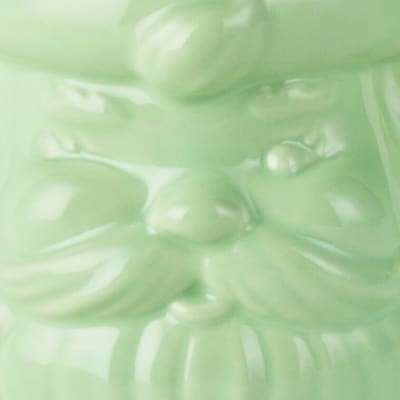 Mint Green Sculpted Santa Mug