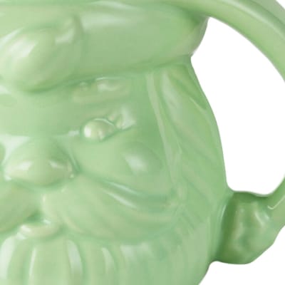 Mint Green Sculpted Santa Mug
