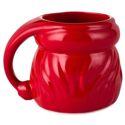 Red Sculpted Santa Mug