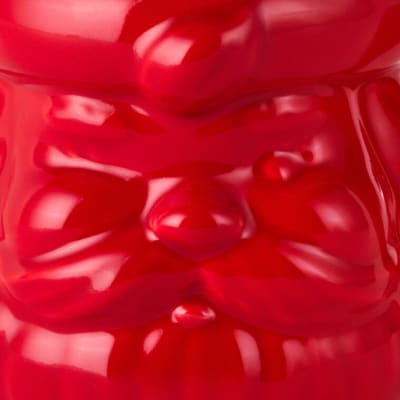 Red Sculpted Santa Mug