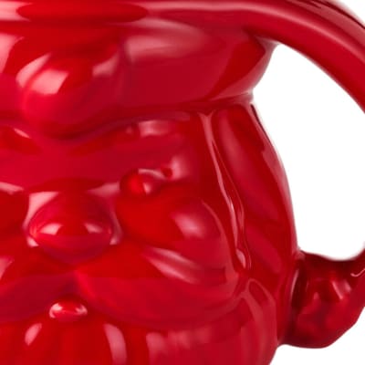 Red Sculpted Santa Mug