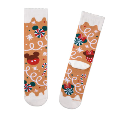 Disney Mickey and Minnie Icons Gingerbread Socks