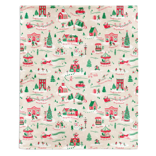 Holiday Toile Throw Blanket