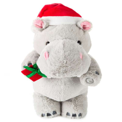 Musical Christmas Hippo Plush With Motion