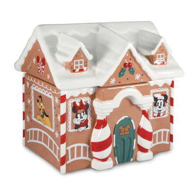 Disney Mickey Mouse and Friends Gingerbread House Cookie Jar With Music